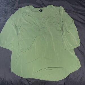 Torrid Green Polo Collar Relaxed Blouse